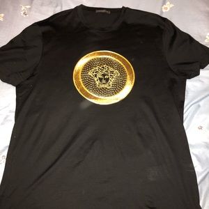 Versace Gold Medusa  - Black Color - size Large